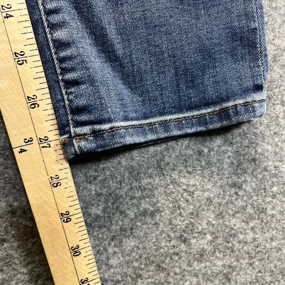 Mavi Jeans Women's 27 Angie‎ Mid Rise Slim Straight Distressed Denim Pants